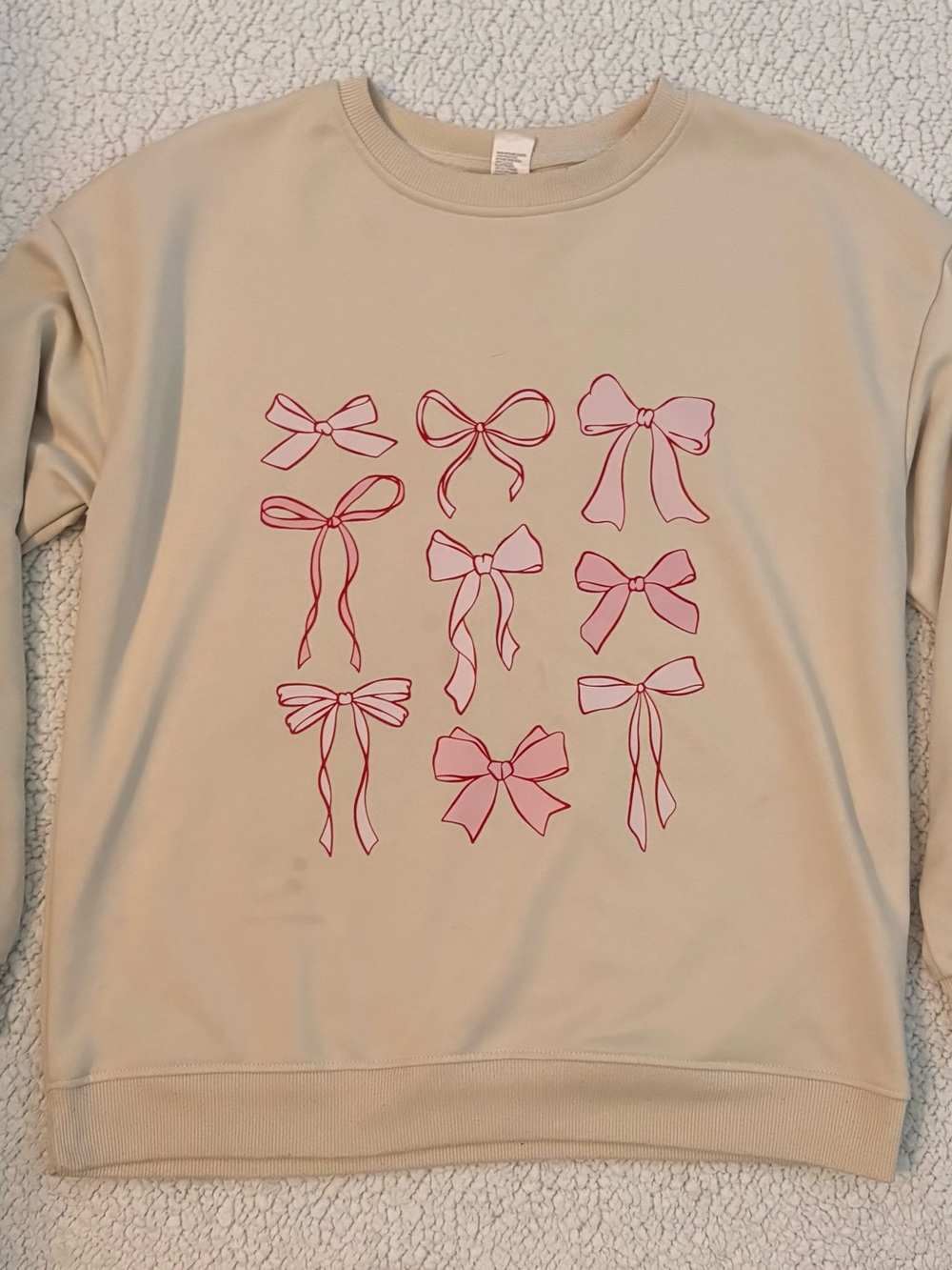 Coquette Pink Bow Chart Sweatshirt